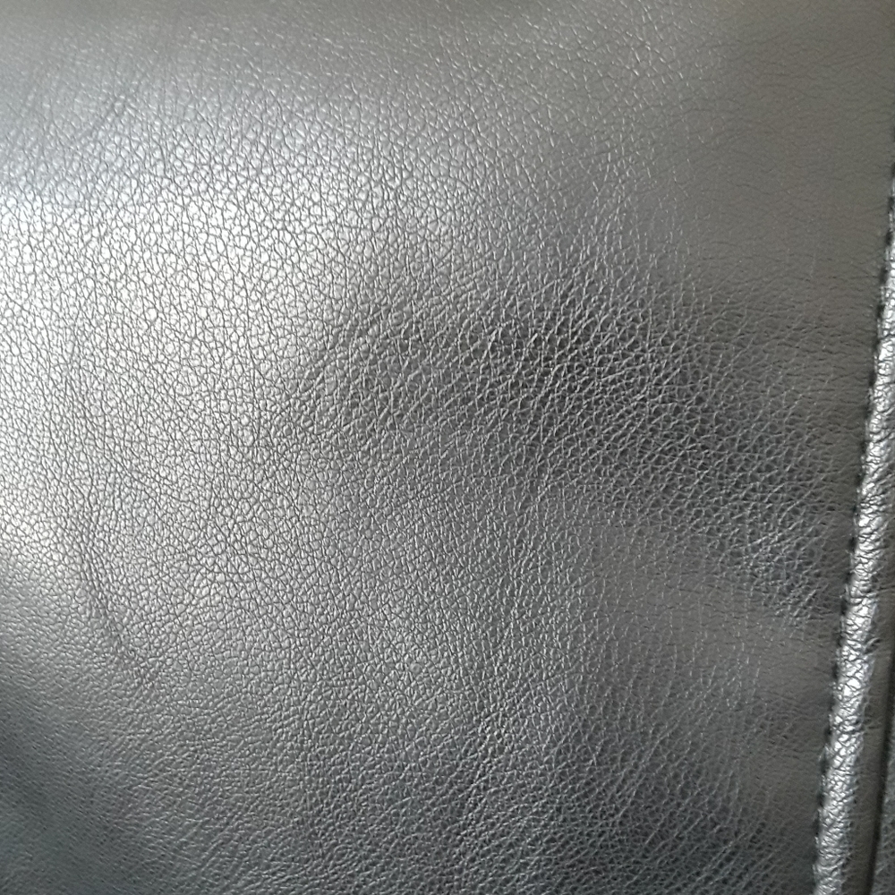 Black Leather Belted Hip Length Leather Jacket - Picture 10 of 10